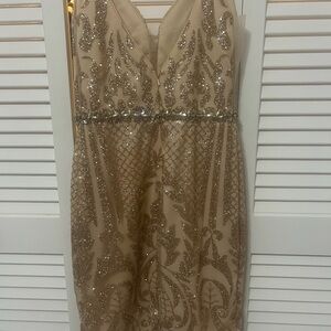 Dancing Queen Gold Sequin Mini Dress